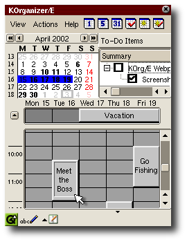 KOrganizer/Embedded